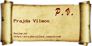 Prajda Vilmos névjegykártya