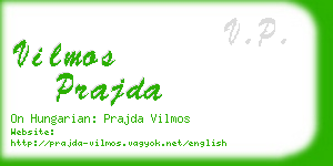 vilmos prajda business card